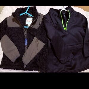 Cat & Jack Kids Black and Gray Fleece Hoodie Set